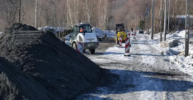 Mimo zimy na terenie miasta trwają inwestycje drogowe