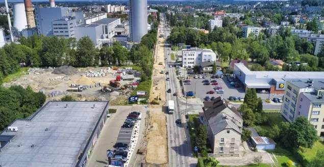 Rozbudowa DK 52 (ul. Krakowskiej/ul. Żywieckiej) w Bielsku-Białej - stan prac na 28.06.2019 r.