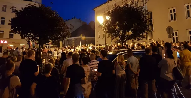 Protest pod Sądem Okręgowym w Bielsku-Białej - 20.07.2017