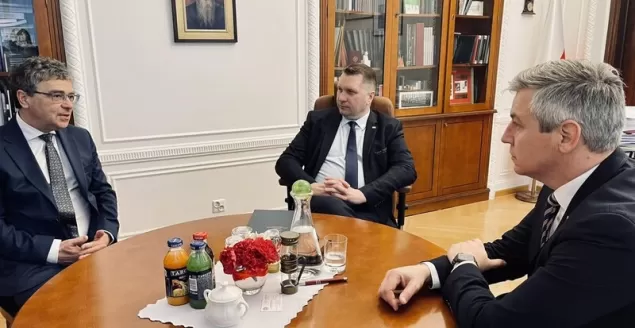 Spotkanie rektora ATH z ministrem Przemysławem Czarnkiem - 24.03.2023