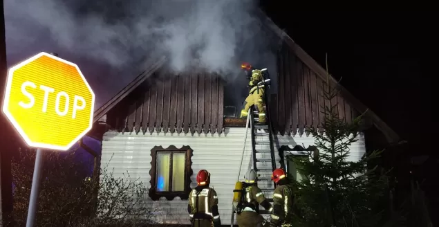 Interwencja straży pożarnej przy ul. Beskidzkiej w Rybarzowicach - 19.04.2023